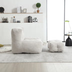Moderna poltrona reclinabile per adulti con memory foam ad alta densità e 1 poggiapiedi per camera da letto e sala lettura