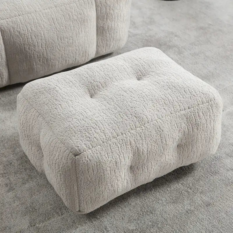 Moderna poltrona reclinabile per adulti con memory foam ad alta densità e 1 poggiapiedi per camera da letto e sala lettura