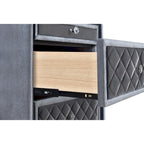 Comodino Glam con 3 cassetti in velluto