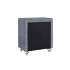Comodino Glam con 3 cassetti in velluto
