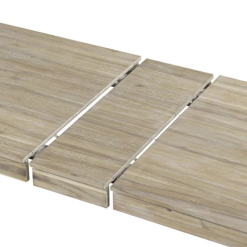 Set di mobili in legno da 7 pezzi, set da cucina con tavolo allungabile con prolunga e 2 cassetti, 6 sedie da pranzo imbottite