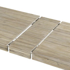 Set di mobili in legno da 7 pezzi, set da cucina con tavolo allungabile con prolunga e 2 cassetti, 6 sedie da pranzo imbottite