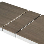 Set di mobili in legno da 7 pezzi, set da cucina con tavolo allungabile con prolunga e 2 cassetti, 6 sedie da pranzo imbottite