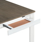 Set di mobili in legno da 7 pezzi, set da cucina con tavolo allungabile con prolunga e 2 cassetti, 6 sedie da pranzo imbottite