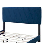 Letto imbottito moderno regolabile queen-size