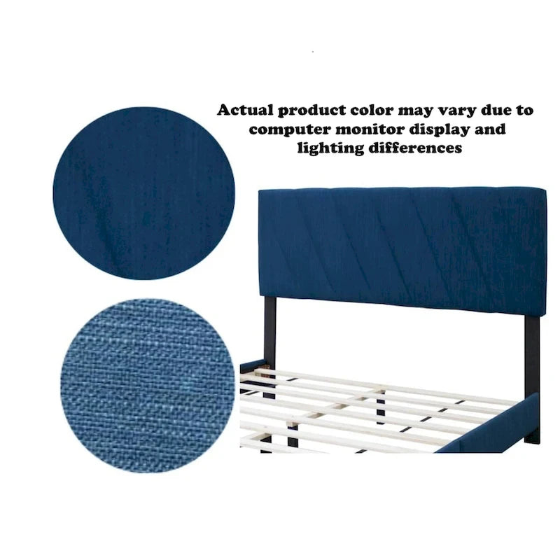 Letto imbottito moderno regolabile queen-size