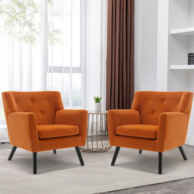 Poltrona in Velluto con Capitonnè - 30.71A x 28.35L x 27.56P