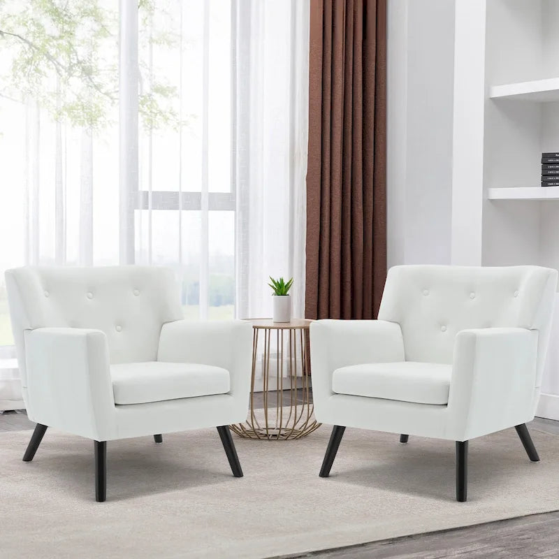 Poltrona in Velluto con Capitonnè - 30.71A x 28.35L x 27.56P
