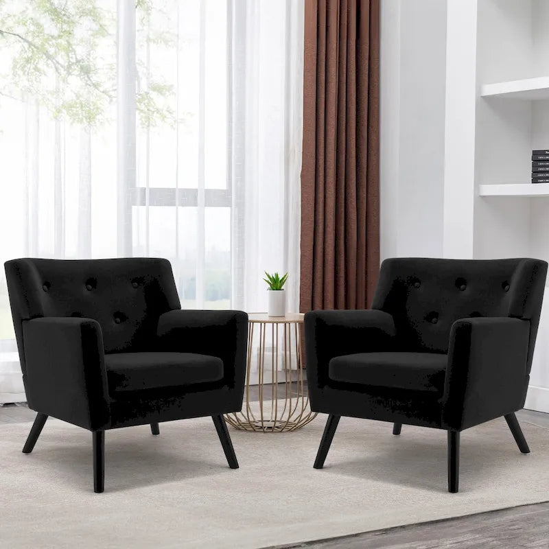 Poltrona in Velluto con Capitonnè - 30.71A x 28.35L x 27.56P
