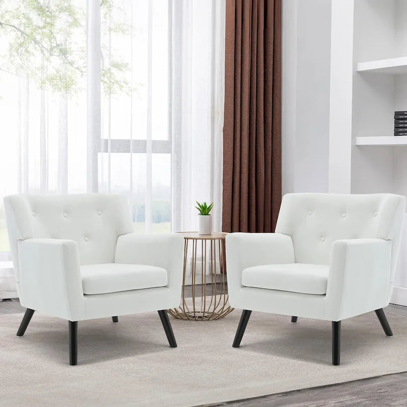 Poltrona in Velluto con Capitonnè - 30.71A x 28.35L x 27.56P