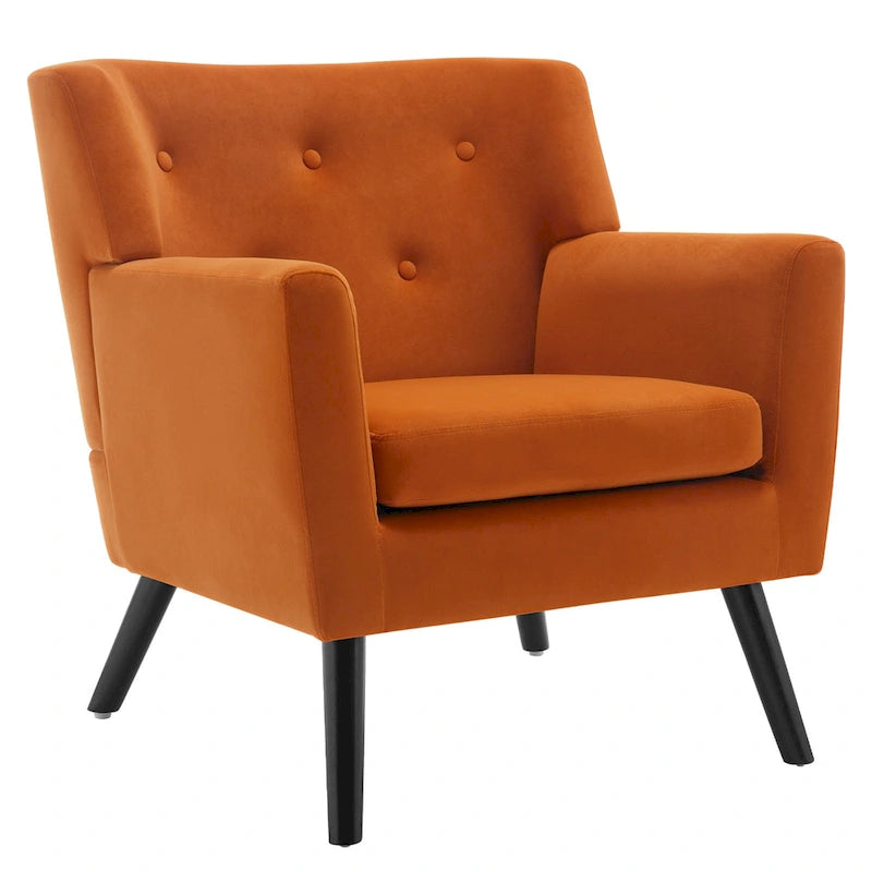 Poltrona in Velluto con Capitonnè - 30.71A x 28.35L x 27.56P