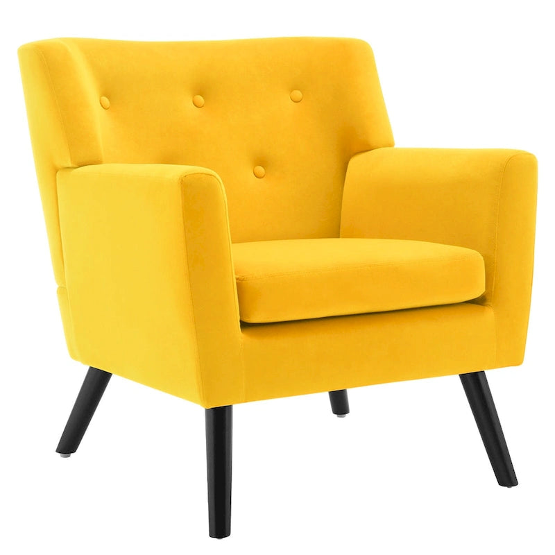 Poltrona in Velluto con Capitonnè - 30.71A x 28.35L x 27.56P