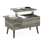 Tavolino ad Altezza Regolabile con Gambe in Legno