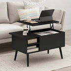 Tavolino ad Altezza Regolabile con Gambe in Legno