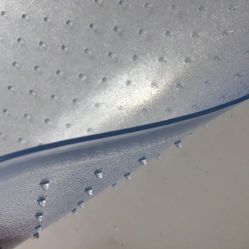 Tappeto salvapavimento in PVC per sedia da ufficio rettangolare con borchie