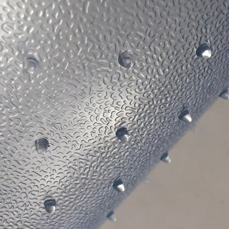 Tappeto salvapavimento in PVC per sedia da ufficio rettangolare con borchie