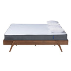 Struttura letto in legno di frassino finitura noce stile Mid-Century Modern