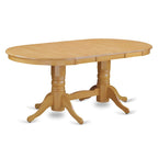 Set da tavolo moderno da 9 pezzi include un tavolo ovale in legno e 8 sedie da cucina, Quercia (Opzioni di seduta)