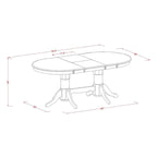 Set da tavolo moderno da 9 pezzi include un tavolo ovale in legno e 8 sedie da cucina, Quercia (Opzioni di seduta)