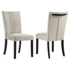 Sedie imbottite beige e nere
