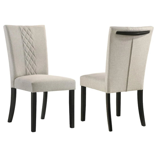 Sedie imbottite beige e nere