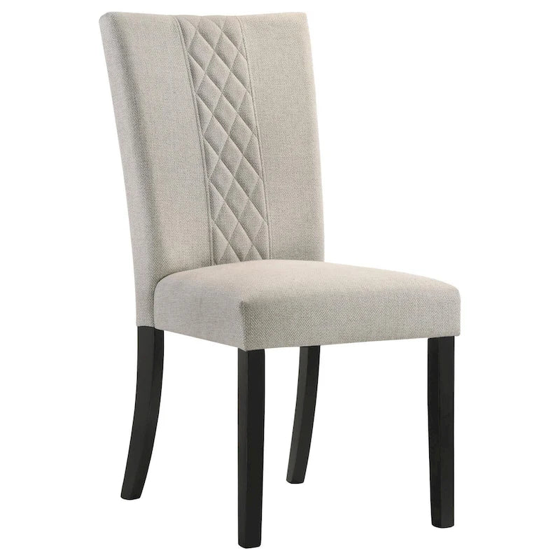 Sedie imbottite beige e nere