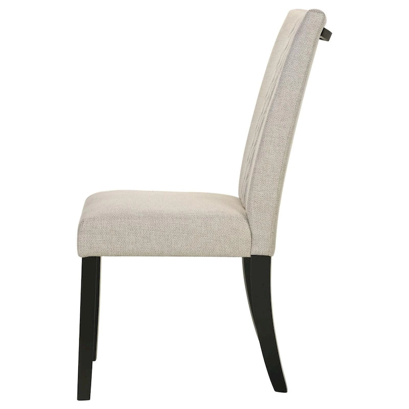 Sedie imbottite beige e nere