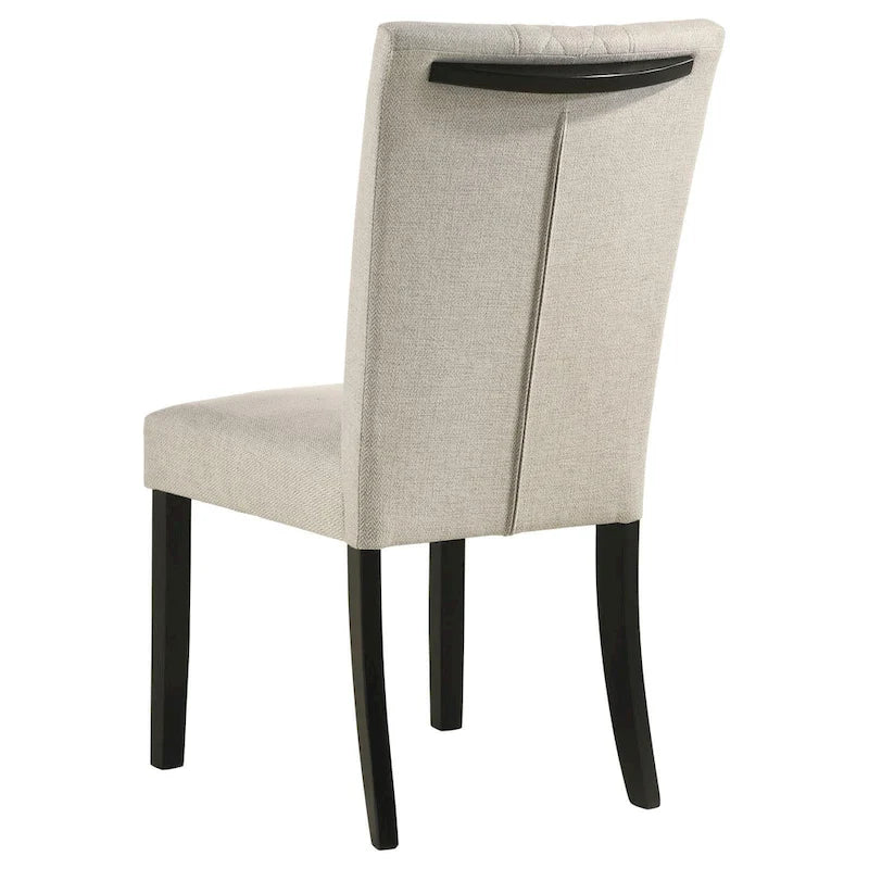 Sedie imbottite beige e nere