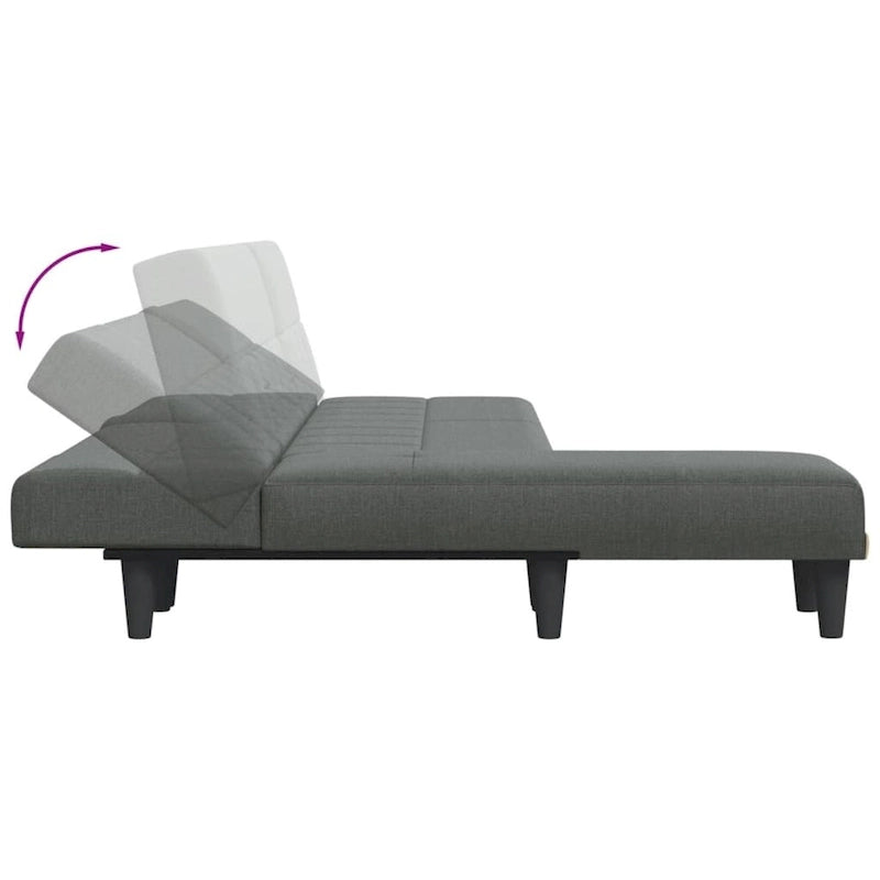 Divano letto angolare grigio scuro