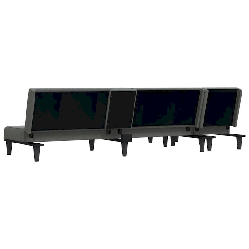 Divano letto angolare grigio scuro