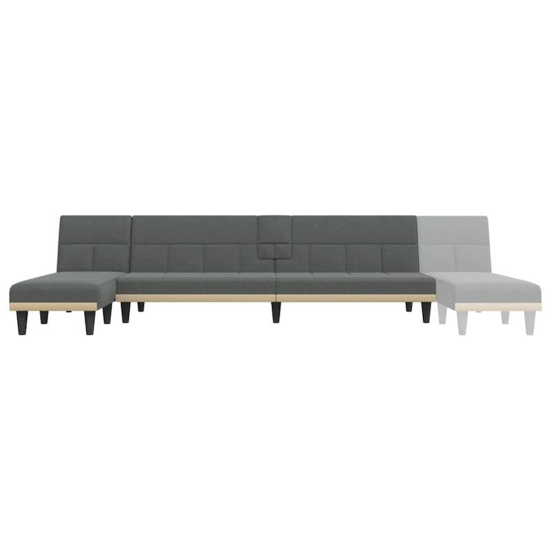 Divano letto angolare grigio scuro
