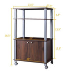 Supporto per microonde su ruote - 23,5 x 15,5 x 38,5 (L x P x A)