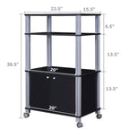Supporto per microonde su ruote - 23,5 x 15,5 x 38,5 (L x P x A)