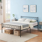 Struttura letto a piattaforma con testiera in ferro battuto "Sweet Heart"
