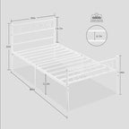 Struttura letto a piattaforma con testiera in ferro battuto "Sweet Heart"