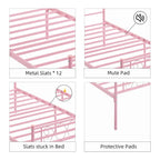 Struttura letto a piattaforma con testiera in ferro battuto "Sweet Heart"