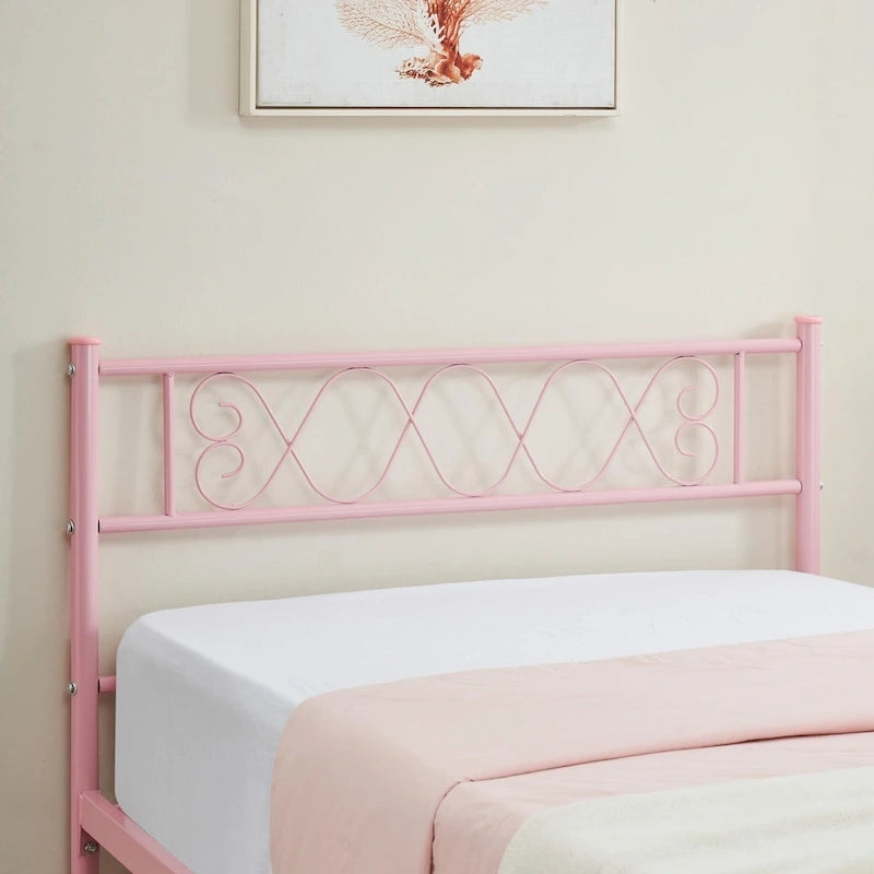 Struttura letto a piattaforma con testiera in ferro battuto "Sweet Heart"