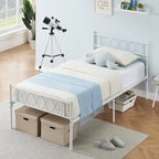 Struttura letto a piattaforma con testiera in ferro battuto "Sweet Heart"