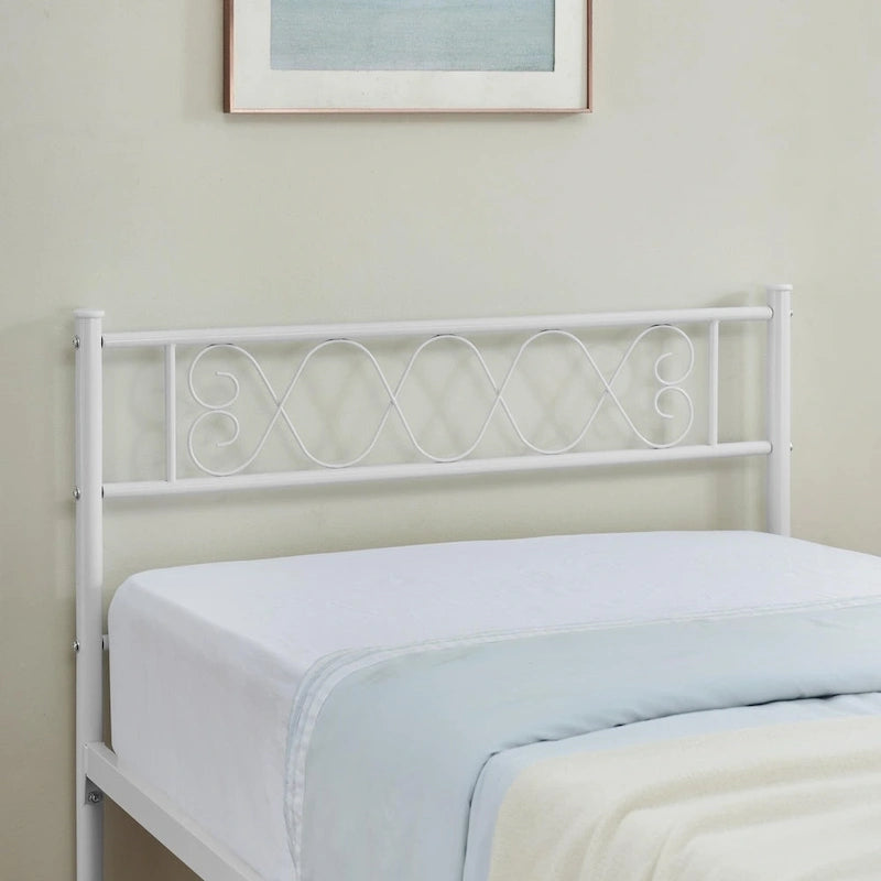 Struttura letto a piattaforma con testiera in ferro battuto "Sweet Heart"