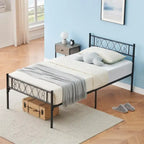 Struttura letto a piattaforma con testiera in ferro battuto "Sweet Heart"
