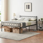 Struttura letto a piattaforma con testiera in ferro battuto "Sweet Heart"