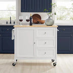 Isola/Carrello da cucina con piano in legno