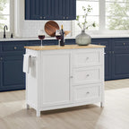 Isola/Carrello da cucina con piano in legno