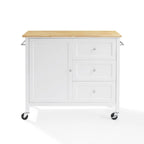 Isola/Carrello da cucina con piano in legno