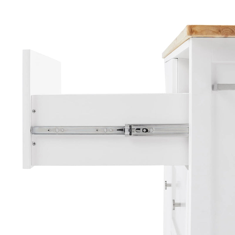Isola/Carrello da cucina con piano in legno