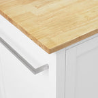 Isola/Carrello da cucina con piano in legno