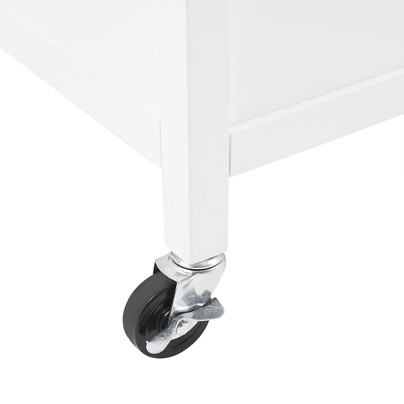 Isola/Carrello da cucina con piano in legno