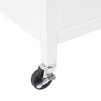 Isola/Carrello da cucina con piano in legno