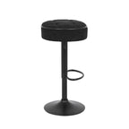 Sgabello da Bar Rotondo con Contenitore, Sgabello da Bar Regolabile in Altezza in Similpelle, Sgabello Girevole a 360° con Altezza da Bancone