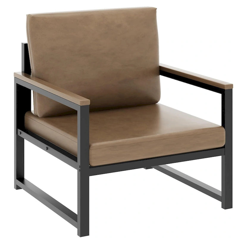 Poltrona singola reclinabile Lazy Boy, poltrona moderna semplice con braccioli per soggiorno, ufficio, camera da letto, beige/kaki